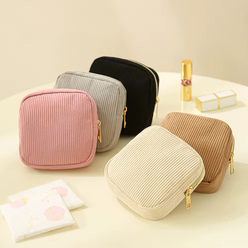 Luxury Corduroy Makeup Bag