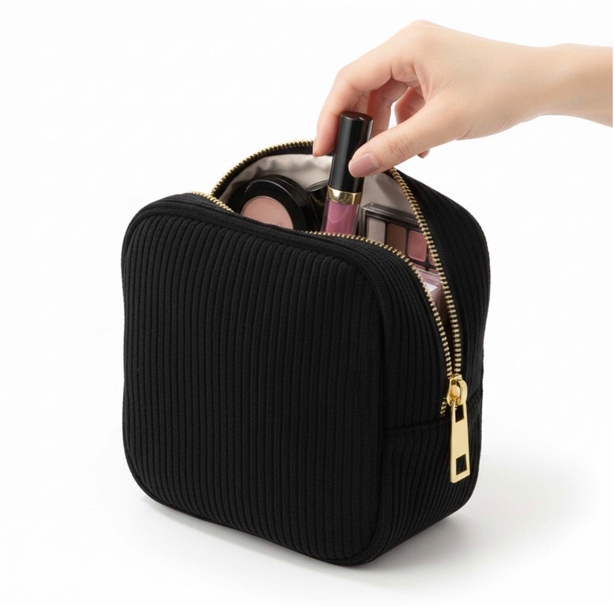 Luxury Corduroy Makeup Bag