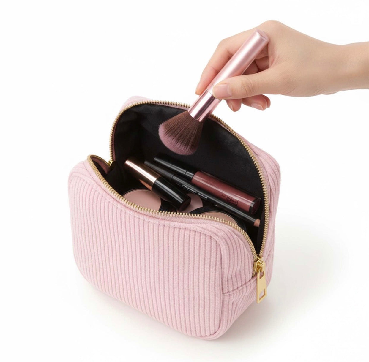 Luxury Corduroy Makeup Bag