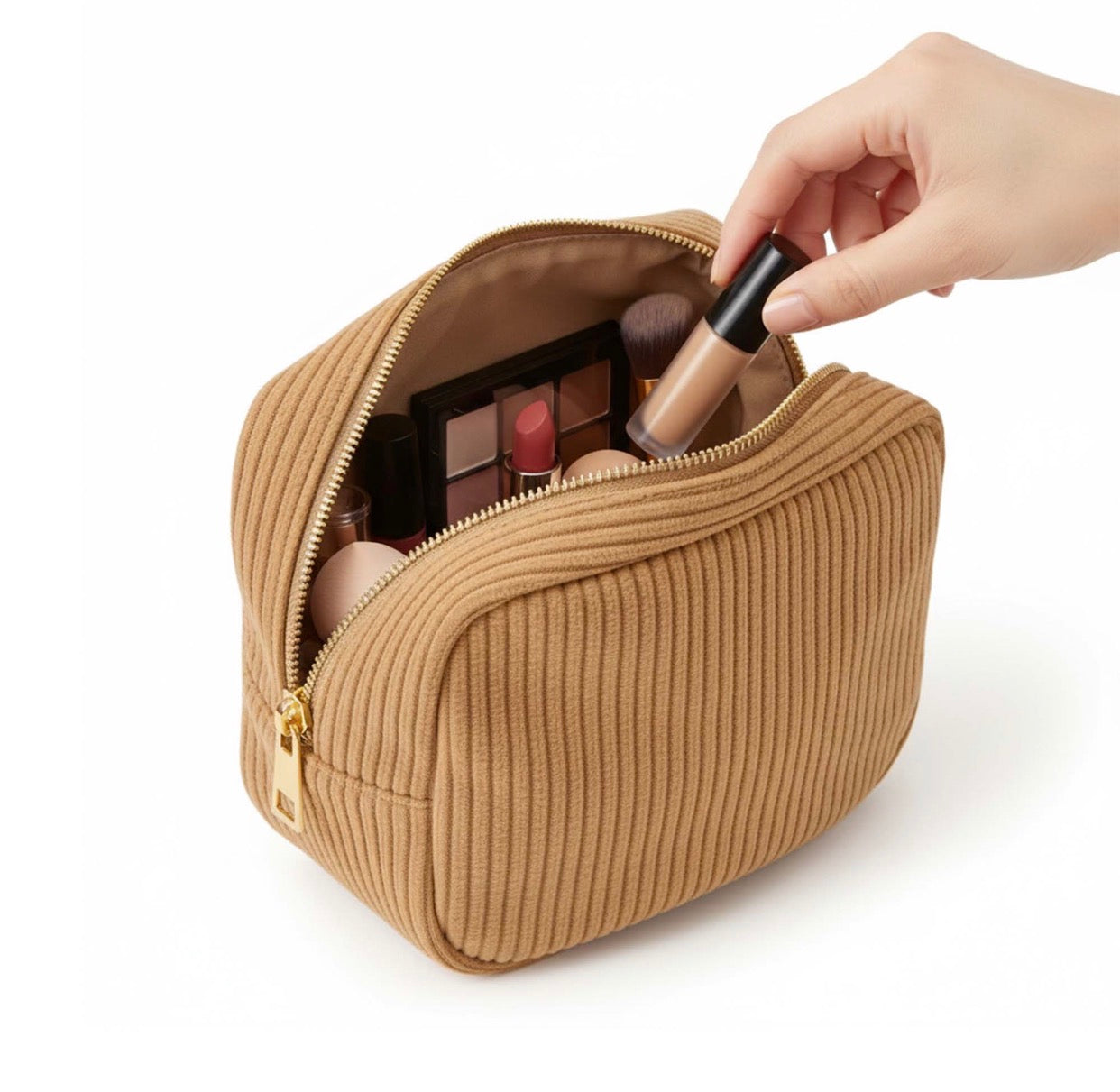 Luxury Corduroy Makeup Bag