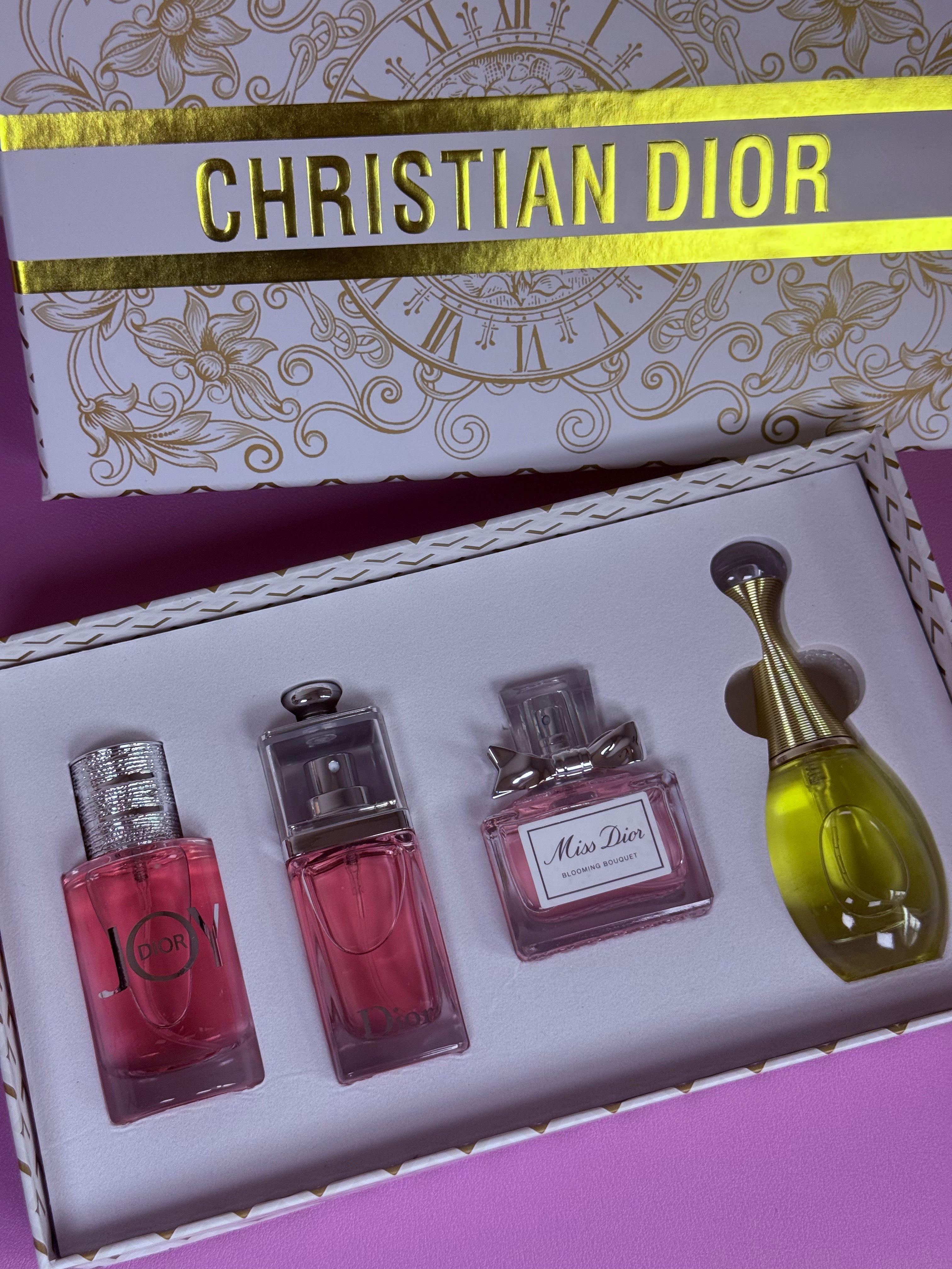 Christian Dior Mini Perfume Gift Set (4-Piece) – Luxury Travel Size Fragrance Collection