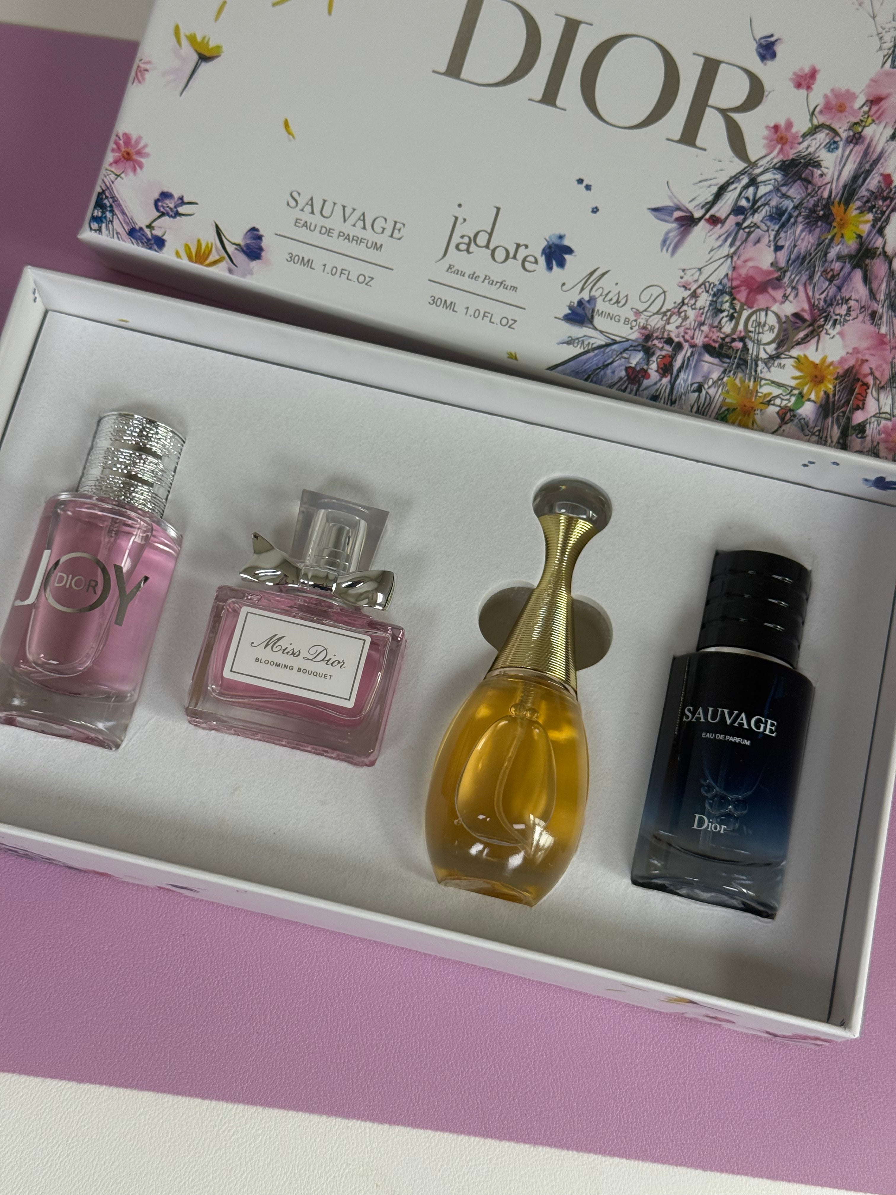 Christian Dior Mini Perfume Gift Set (4-Piece) – Luxury Travel Size Fragrance Collection