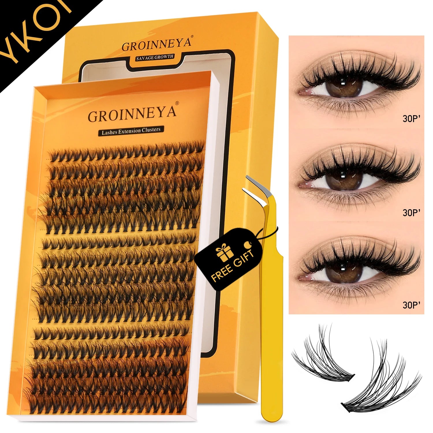 GROINNEYA Lash Clusters