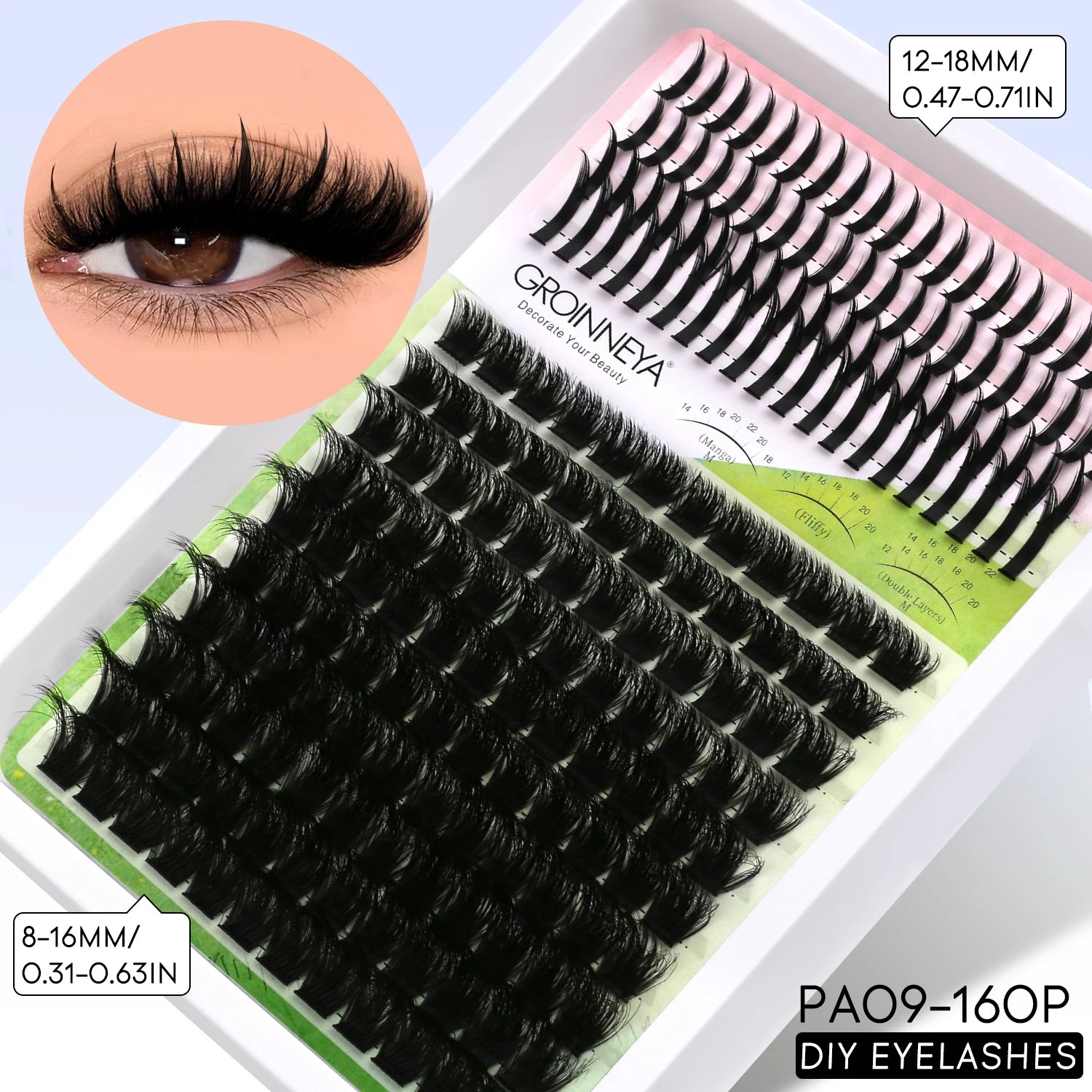 GROINNEYA Manga Lash Clusters Kit