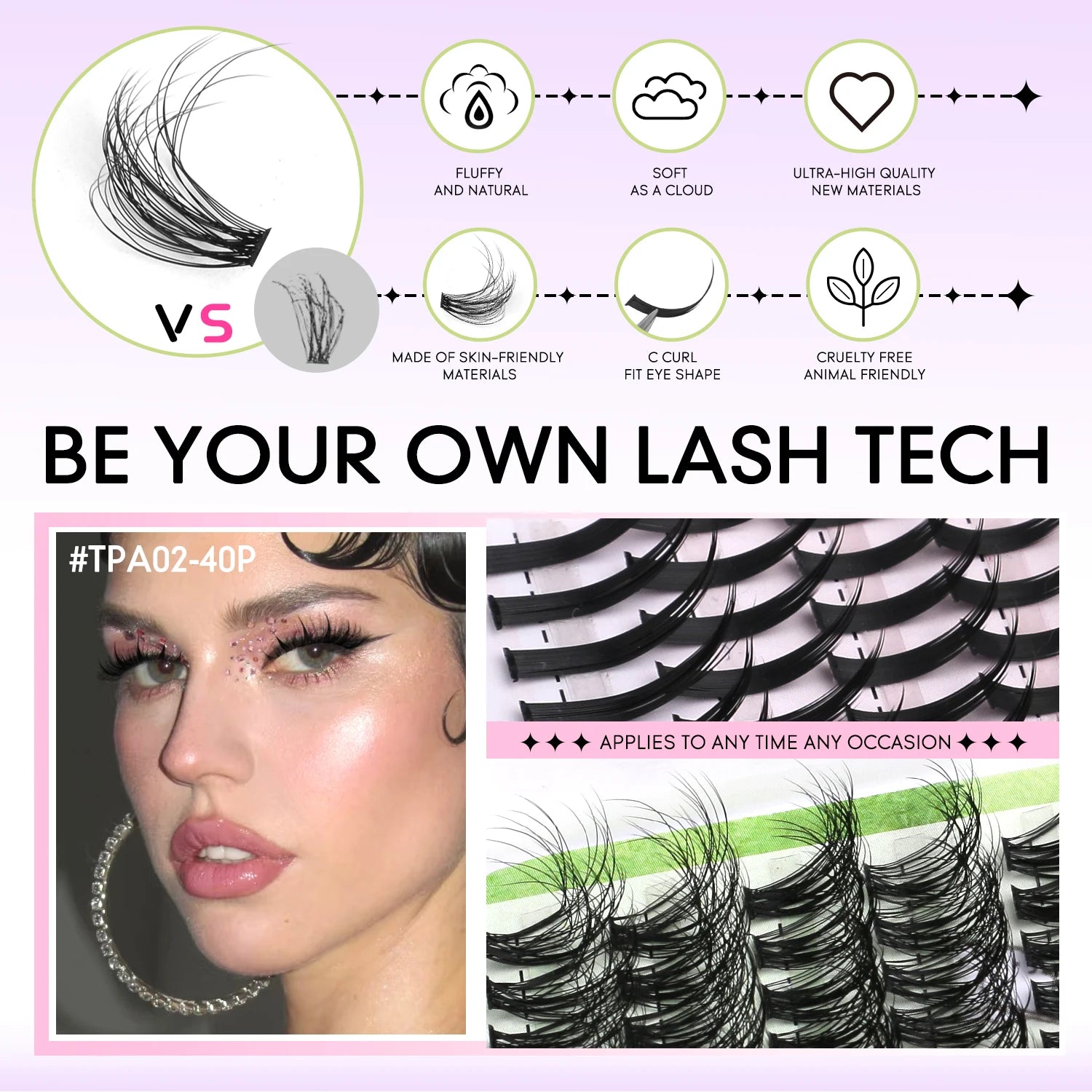 GROINNEYA Manga Lash Clusters Kit
